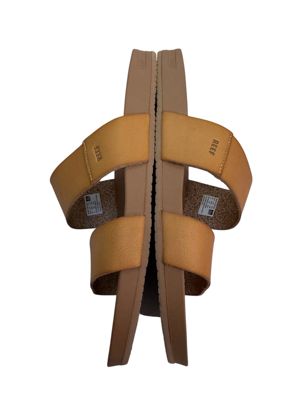 REEF Cushion Vista Tan Double Strap Slide Sandals 9 - Picture 5 of 9